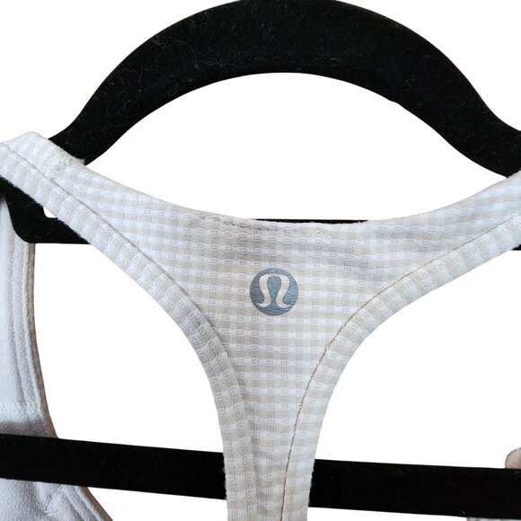 Lululemon White Racerback Tank Top With Built-In Bra Size S - Picture 3 of 3